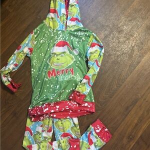 Grinch Christmas Hoodie and Pants Set